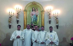 Nella foto i cinque seminaristi che verranno ordinati presbiteri il 7 ottobre